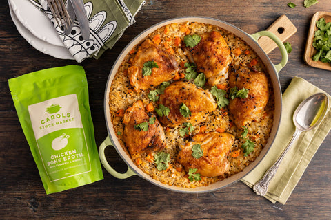 Oven Baked Chicken with Turmeric & Ginger Rice Recipe – Carol's Stock Market